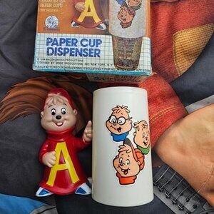 Helm Alvin and the Chipmunks vintage 5 oz Paper Cup Dispenser